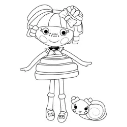 Bun Bun Sticky Icing Lalaloopsy Free Coloring Page for Kids