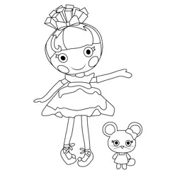 Cinder Slippers Lalaloopsy Free Coloring Page for Kids