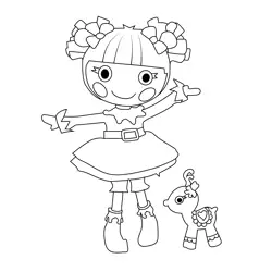 Holly Sleighbells Lalaloopsy Free Coloring Page for Kids