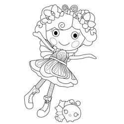 Mona Arch Wings Lalaloopsy Free Coloring Page for Kids