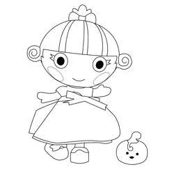 Ribbon Slippers Lalaloopsy Free Coloring Page for Kids