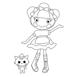 Scoops Waffle Cone Lalaloopsy Free Coloring Page for Kids
