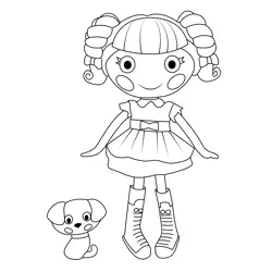 Scraps Stitched  N  Sewn Lalaloopsy Free Coloring Page for Kids