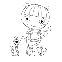 Scribbles Splash Lalaloopsy Free Coloring Page for Kids