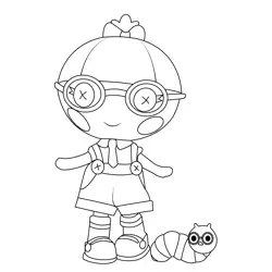 Specs Reads a Lot Lalaloopsy Free Coloring Page for Kids