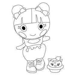Spoons Waffle Cone Lalaloopsy Free Coloring Page for Kids