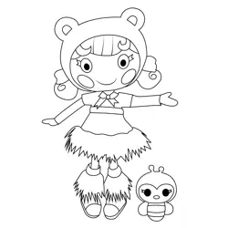 Teddy Honey Pots Lalaloopsy Free Coloring Page for Kids