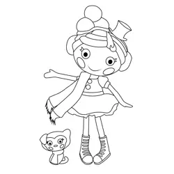 Winter Snowflake Lalaloopsy Free Coloring Page for Kids