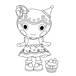 Wishes Slice O  Cake Lalaloopsy Free Coloring Page for Kids