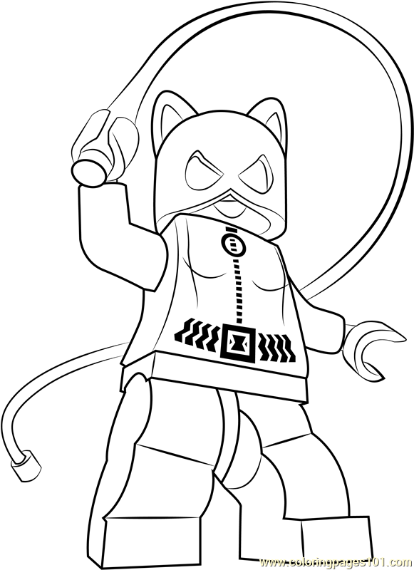 Lego Catwoman Coloring Page - Free Lego Coloring Pages