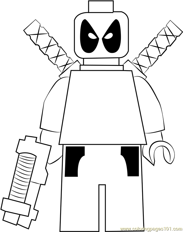 Lego Deadpool Coloring Page - Free Lego Coloring Pages