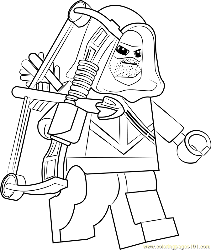 Lego Green Arrow Coloring Page Free Lego Coloring Pages