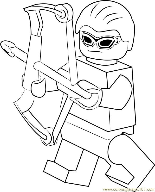 Lego Hawkeye Coloring Page - Free Lego Coloring Pages