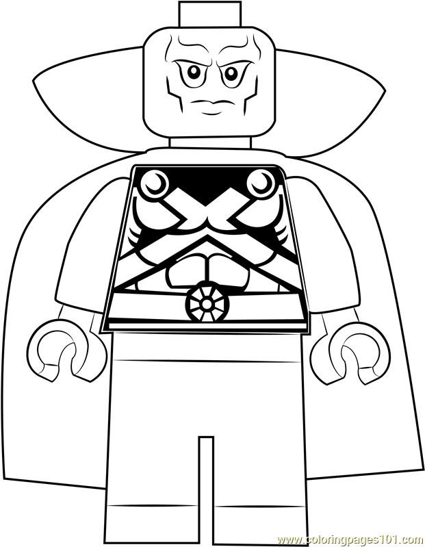 Lego Martian Manhunter Coloring Page Free Lego Coloring