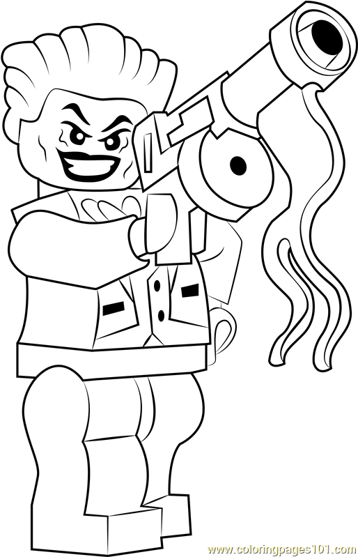 Lego The Joker Coloring Page - Free Lego Coloring Pages