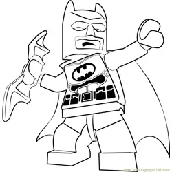 Lego Batman Free Coloring Page for Kids