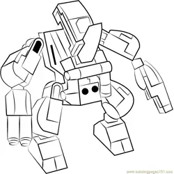 Lego Rhino Free Coloring Page for Kids