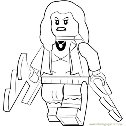 Lego Scarlet Witch Free Coloring Page for Kids