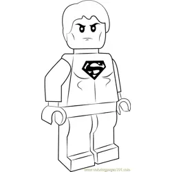 Lego Superboy Free Coloring Page for Kids
