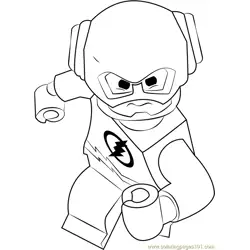 Lego The Flash Free Coloring Page for Kids