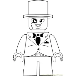 Lego The Penguin Free Coloring Page for Kids