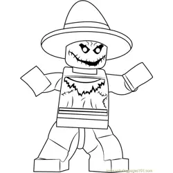 Lego The Scarecrow Free Coloring Page for Kids