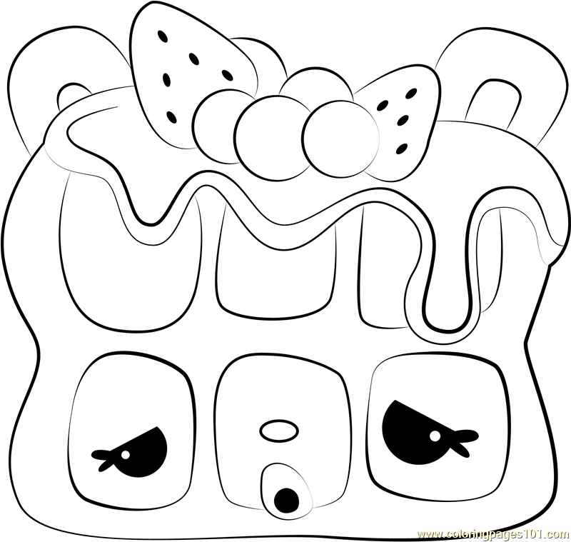 Berry Waffles Coloring Page - Free Num Noms Coloring Pages