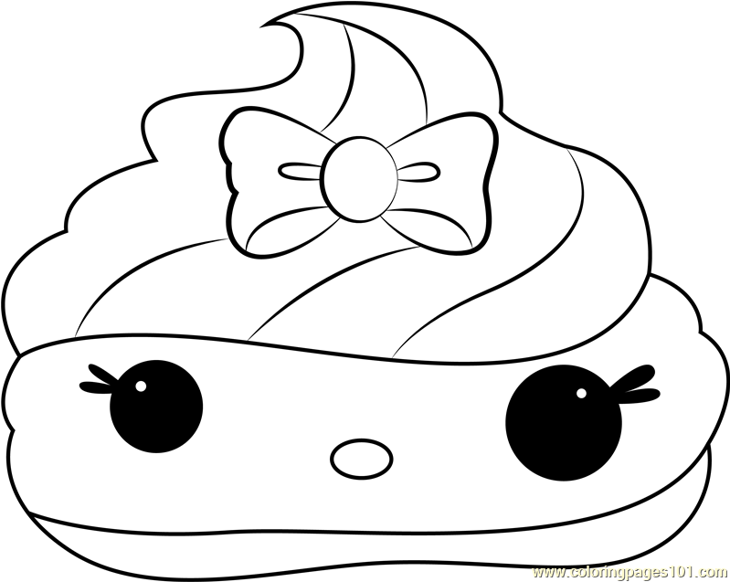 Orange Gloss-Up Coloring Page - Free Num Noms Coloring Pages
