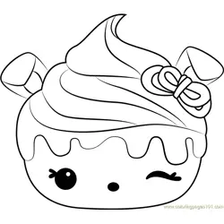 Cherry Cheesecake Free Coloring Page for Kids