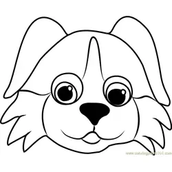 Bernese Puppy Face Free Coloring Page for Kids