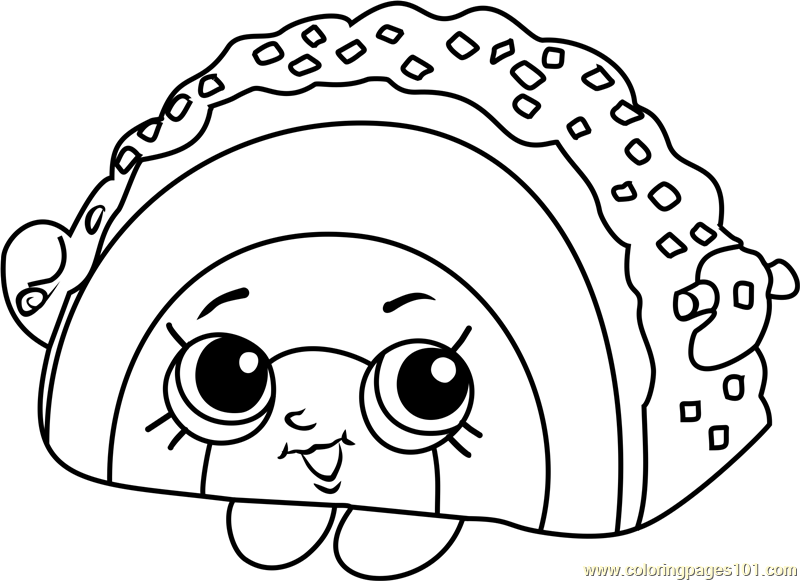 Rainbow Bite Shopkins Coloring Page - Free Shopkins Coloring Pages