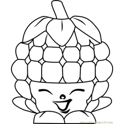 Asbury Raspberry Shopkins Free Coloring Page for Kids