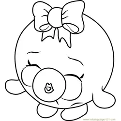 Bubbles Shopkins Free Coloring Page for Kids