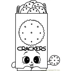 Chris P Crackers Shopkins Free Coloring Page for Kids