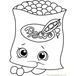 Freezy Peazy Shopkins Free Coloring Page for Kids
