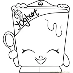 Ghurty Shopkins Free Coloring Page for Kids