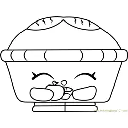 Hot Apple Pie Shopkins Free Coloring Page for Kids