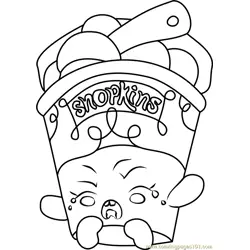 Ice Cream Dream Shopkins Free Coloring Page for Kids