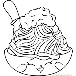 Netti Spaghetti Shopkins Free Coloring Page for Kids