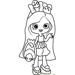 Peppa-mint Shopkins Free Coloring Page for Kids
