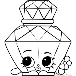 Polly Perfume Shopkins Free Coloring Page for Kids