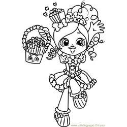Popette Shopkins Free Coloring Page for Kids
