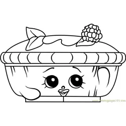 Queen of Tarts Shopkins Free Coloring Page for Kids