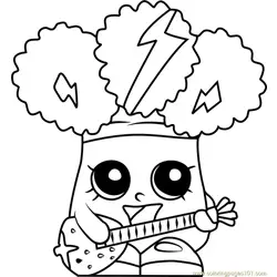 Rockin' Broc Shopkins Free Coloring Page for Kids