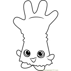 Rub-a-Glove Shopkins Free Coloring Page for Kids