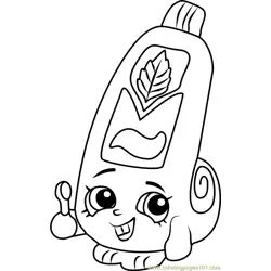 Scrubs Shopkins Free Coloring Page for Kids
