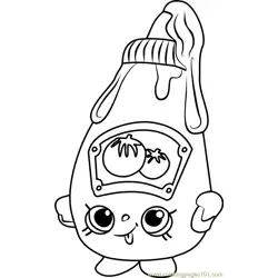 Tommy Ketchup Shopkins Free Coloring Page for Kids