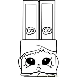 Wanda Wafer Shopkins Free Coloring Page for Kids
