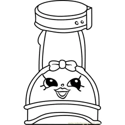 Wilma Wedge Shopkins Free Coloring Page for Kids