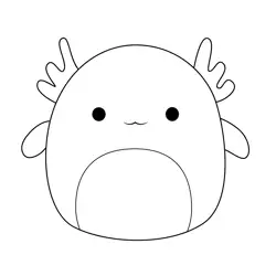 Archie the Axolotl Squishmallows Free Coloring Page for Kids